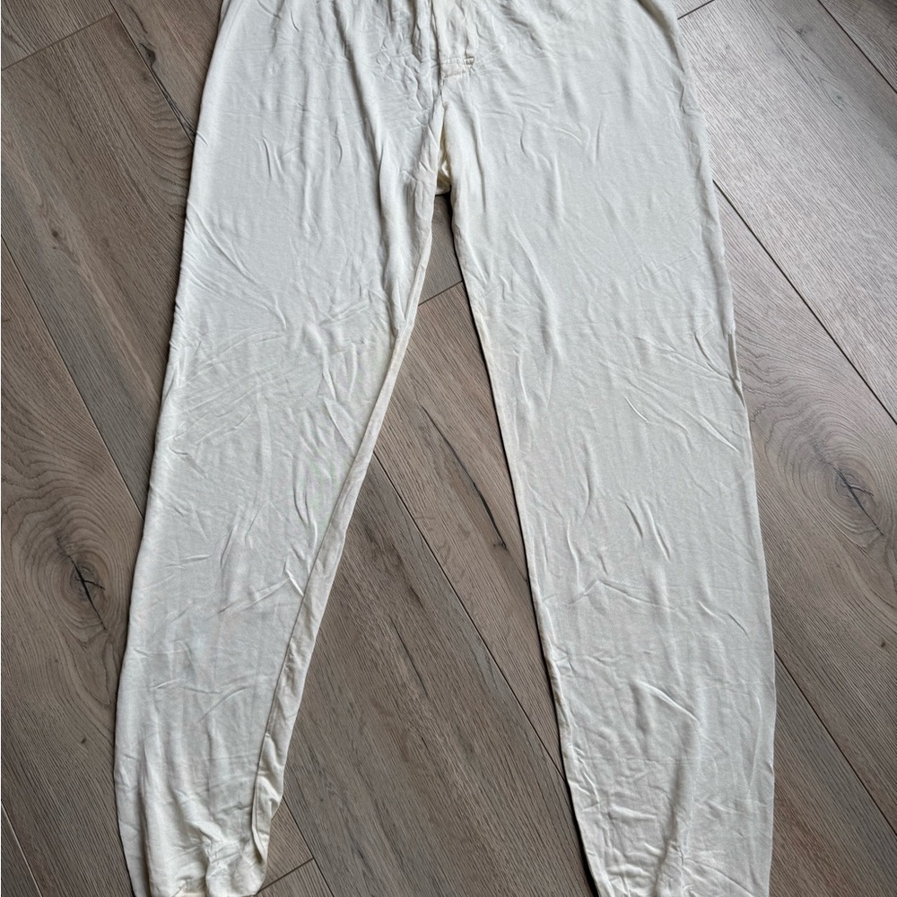 Eddie Bauer Silk Cream Lounge Pants 100% silk vintage